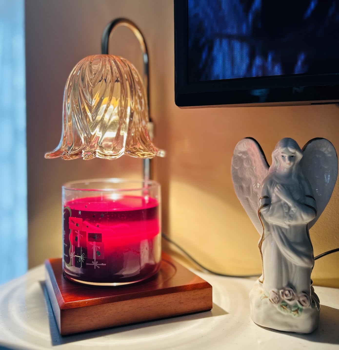 Godonlif Candle Warmer Lamp with Timer Dimmable, Birthday Gifts for Women Mom, House Warming Gifts New Home Decor, Wax Melt Warmer for Jar Candles