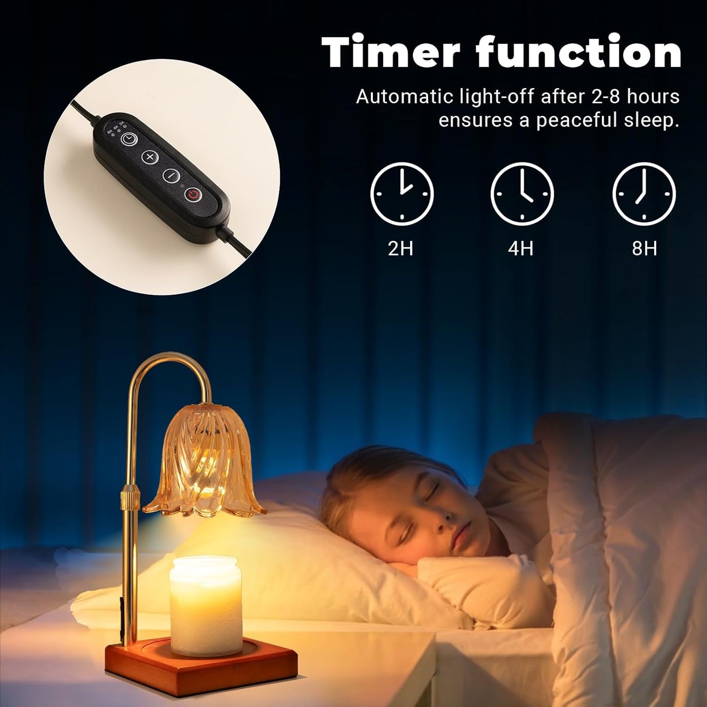 Godonlif Candle Warmer Lamp with Timer Dimmable, Birthday Gifts for Women Mom, House Warming Gifts New Home Decor, Wax Melt Warmer for Jar Candles
