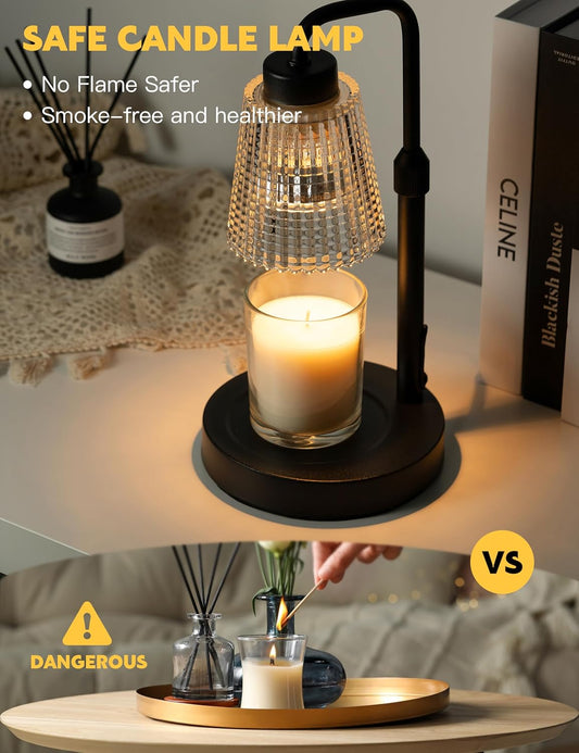 Godonlif Candle Warmer Lamp with Timer Dimmable, Birthday Gifts for Women Mom, House Warming Gifts New Home Decor, Wax Melt Warmer for Jar Candles
