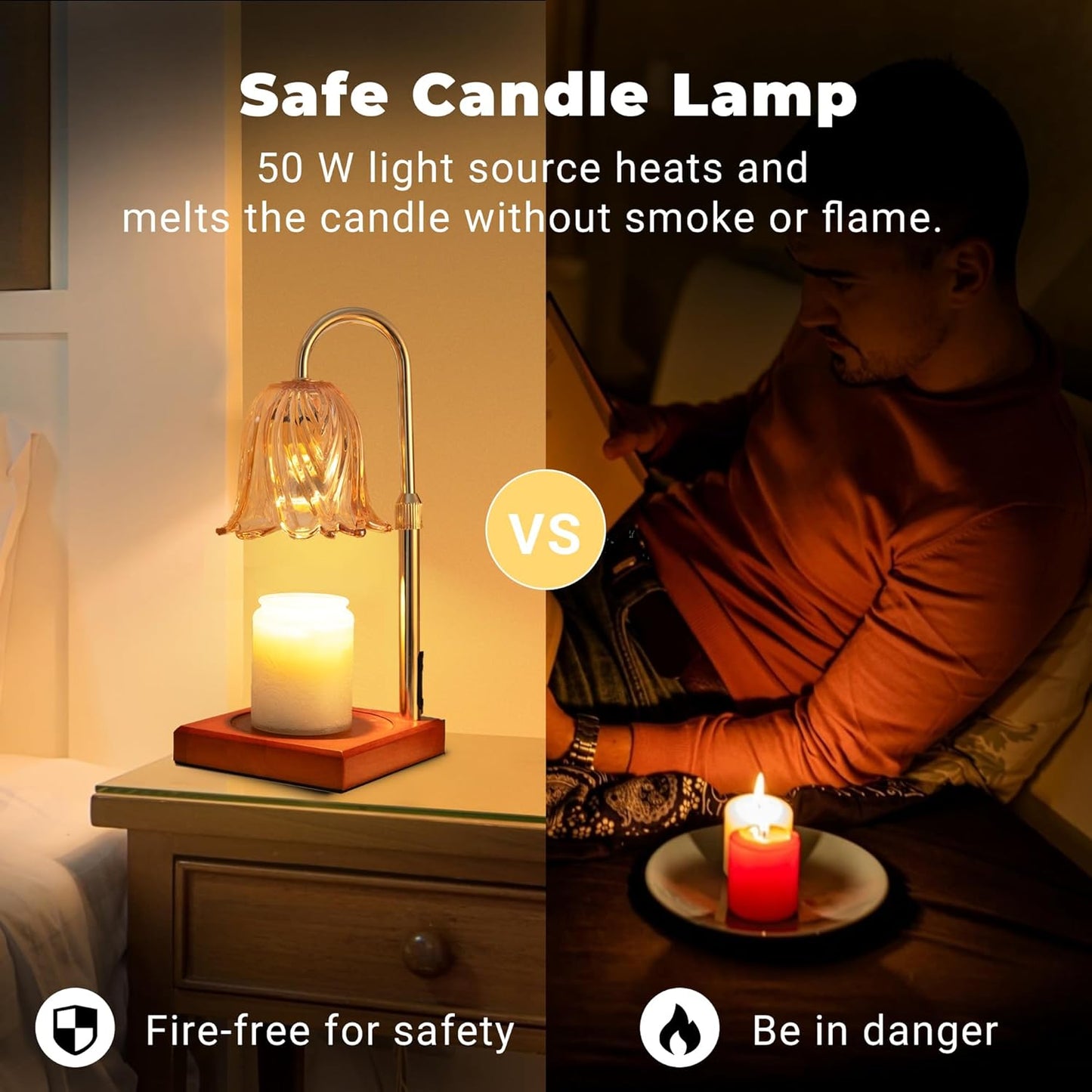 Godonlif Candle Warmer Lamp with Timer Dimmable, Birthday Gifts for Women Mom, House Warming Gifts New Home Decor, Wax Melt Warmer for Jar Candles