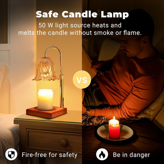 Godonlif Candle Warmer Lamp with Timer Dimmable, Birthday Gifts for Women Mom, House Warming Gifts New Home Decor, Wax Melt Warmer for Jar Candles